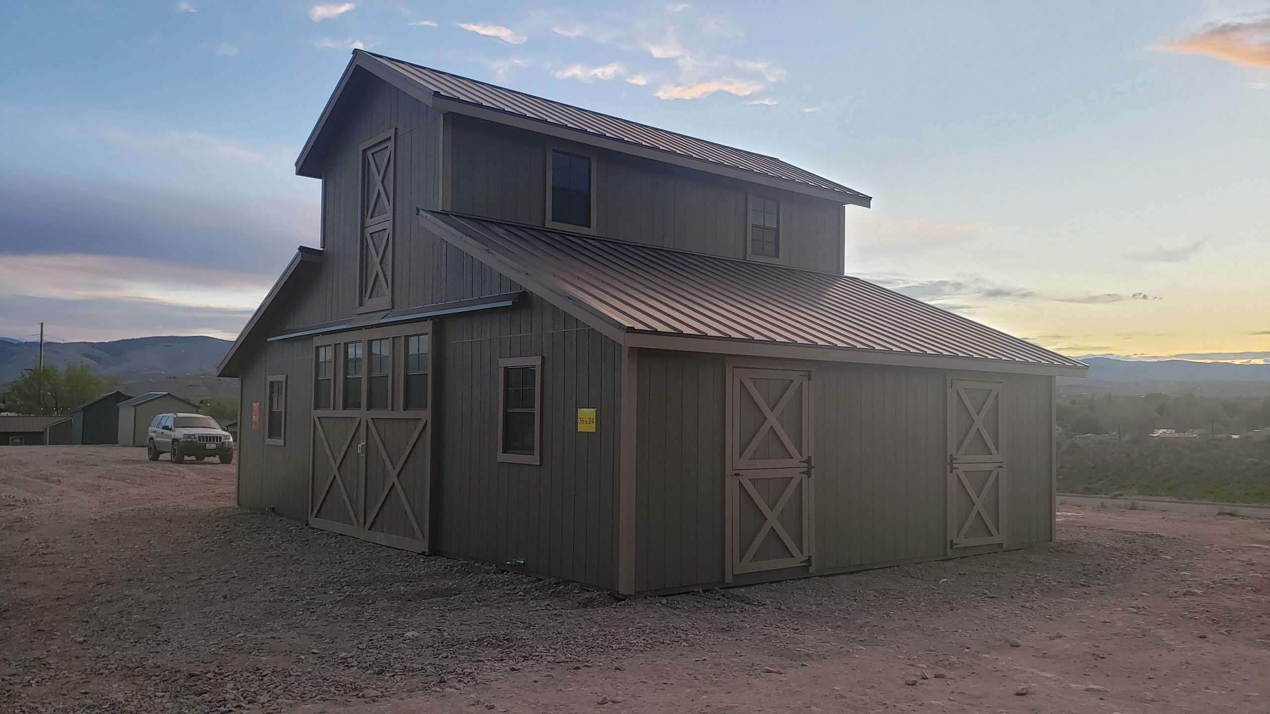 HORSE BARN [Monitor 3-Piece]  36 ft Wide x 24 ft Long